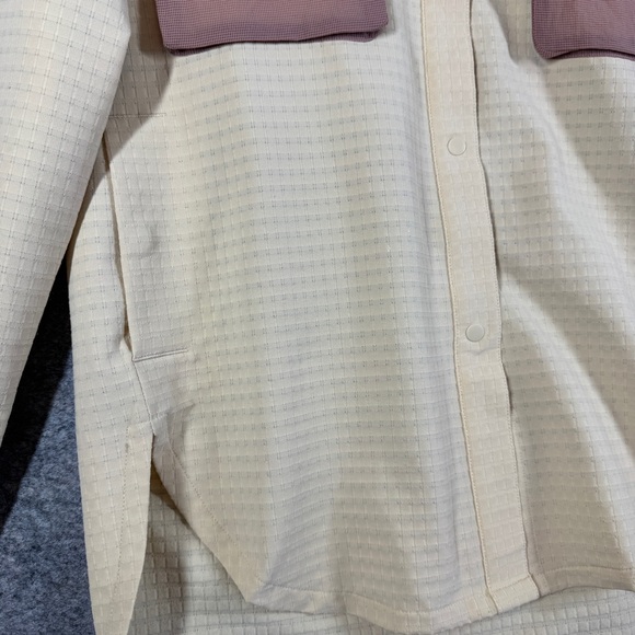 Lululemon Grid Fleece Hiking Pink Clay Jacket Size 4 Gorp Outdoor Casual - Picture 15 of 16